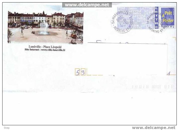 PAP LUNEVILLE (MEURTHE ET MOSELLE) : PLACE LEOPOLD - PAP : Bijwerking /Logo Bleu