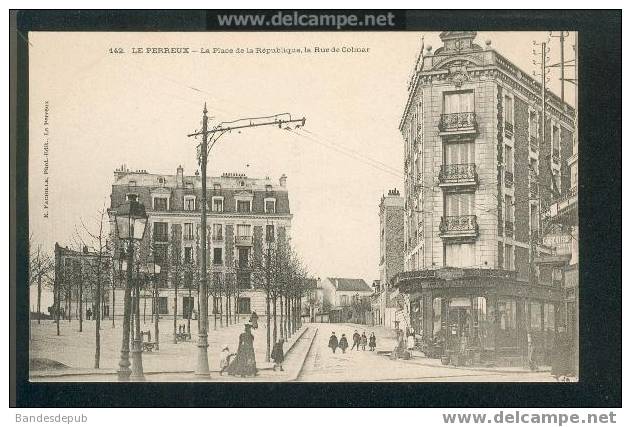 Le Perreux - La Place De La République Et La Rue De Colmar (animée, éd. Faciolle) - Le Perreux Sur Marne