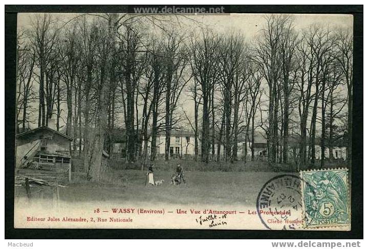 52 - WASSY - Une Vue D'Attancourt - Les Promenades - ANIMÉE - Wassy