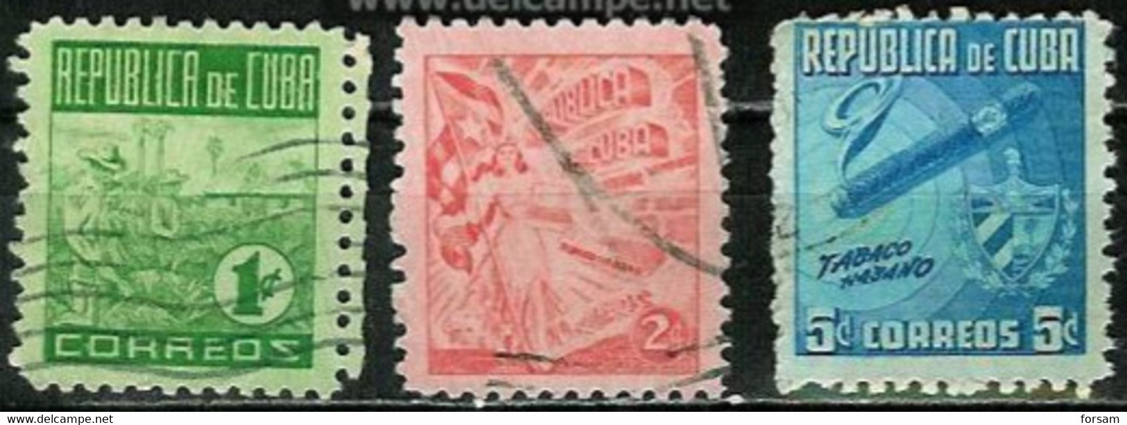 CUBA..1948..Michel # 226-228...used. - Used Stamps