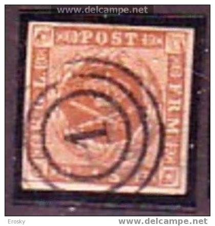 L4266 - DANEMARK DENMARK Yv N°4 - Oblitérés