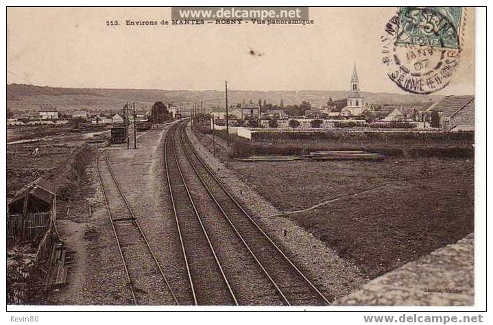 78 ROSNY  Environs De MANTES .  Vue Panoramique - Rosny Sur Seine