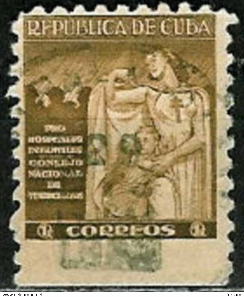 CUBA..1943..Michel # 8...used...Zwangszuschlagsmarken. - Used Stamps