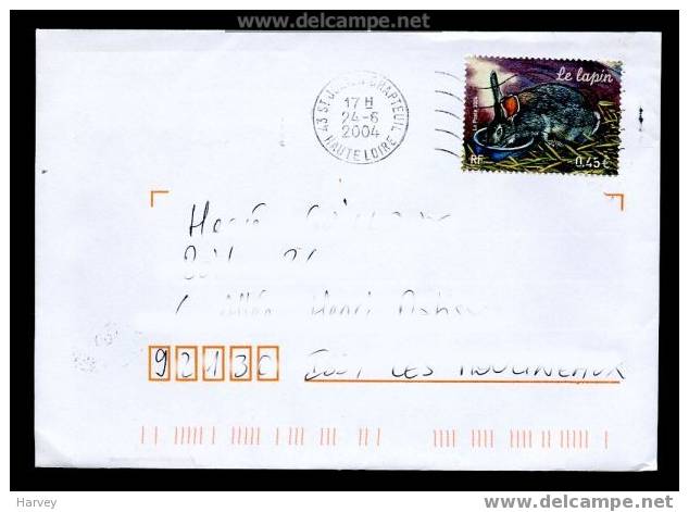 Lettre France Animaux De La Ferme : Lapin 0,45 Euro Du 24/06/2004 - Boerderij