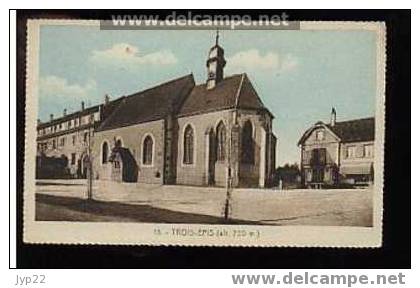 Jolie CP Ancienne Ciselée 68 Trois-Epis L'Eglise - Pas écrite - Trois-Epis