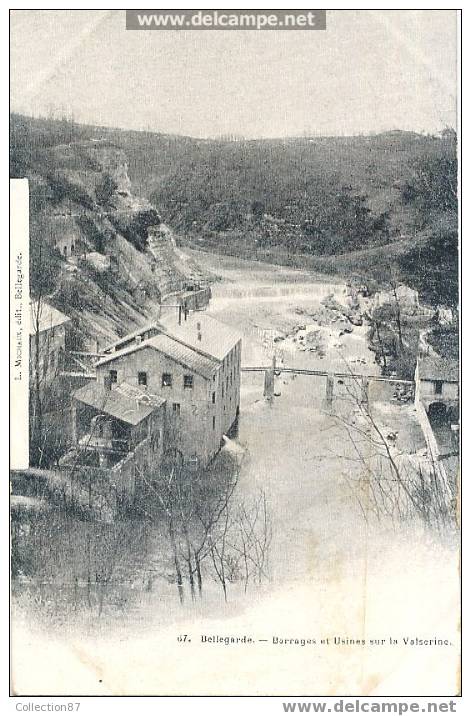 01 - AIN - BELLEGARDE - BARRAGES Et USINES Sur La VALSERINE - CARTE AVANT 1904 - Bellegarde-sur-Valserine