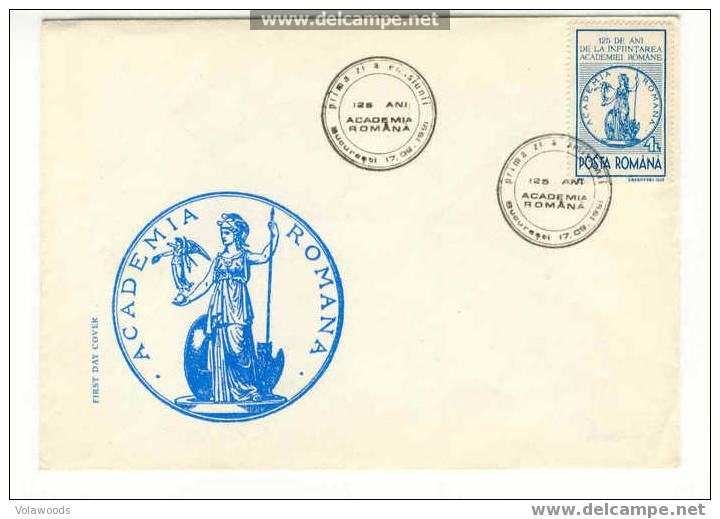 Romania - Busta Con Annullo Speciale FDC Accademia Rumena - FDC