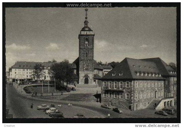 SIEGEN I.W. Marktplatz Mit Nikolai-Kirche Und Rathaus  Verlag: --KURT BELLACH--- Oldtimers 1958 - Siegen