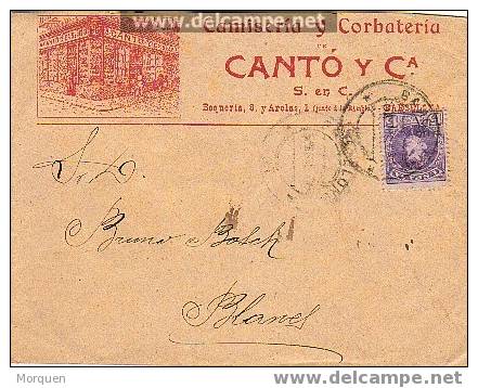 6606. Carta BARCELONA 1905 Sobre Publicitario Privado - Lettres & Documents