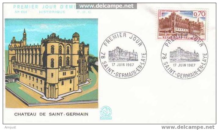 France FDC 1967 (No. Y&T 1501) Château De St.Germain - 1960-1969