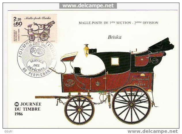 FRANCE / JT / MALLE-POSTE / 1986. - Kutschen