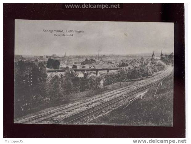 002533 Saargemünd Lothringen Gesamtansicht édit.scherier Rails Chemin De Fer - Sarreguemines