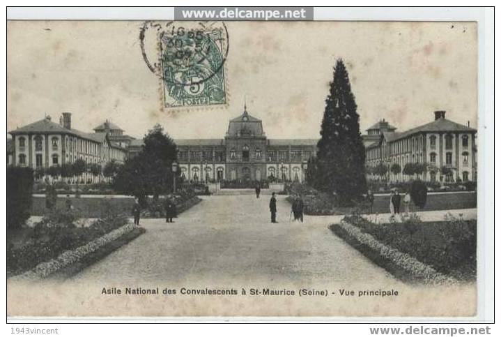 160 - SAINT MAURICE - Asile National Des Convalescents - Vue Pricipale - 1904 - Animée - - Saint Maurice