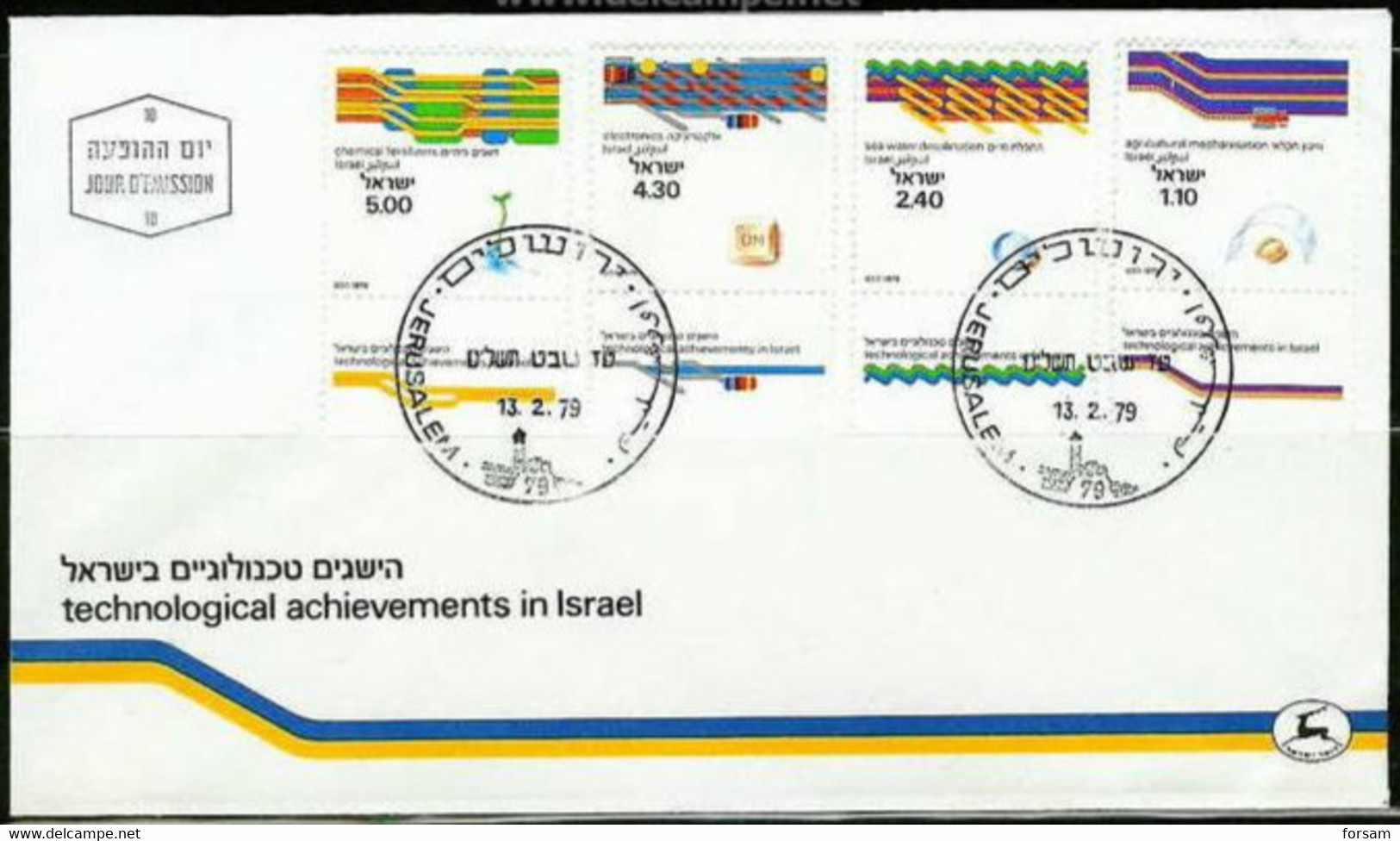 ISRAEL..1979..Michel # 785-788...FDC. - FDC