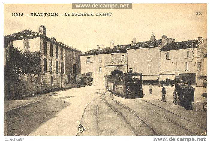 24 - DORDOGNE - BRANTOME - BOULEVARD COLIGNY - TRAMWAY - LOCOMOTIVE - TRAIN - RAILWAY - Brantome