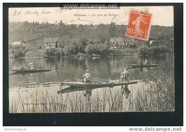 Villennes - Un Coin De Pêche (animée Barques Pêcheurs) - Villennes-sur-Seine