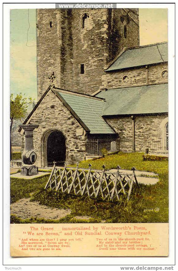 M612 - "The Grave" And Old Sundial Conway Churchyard - Caernarvonshire