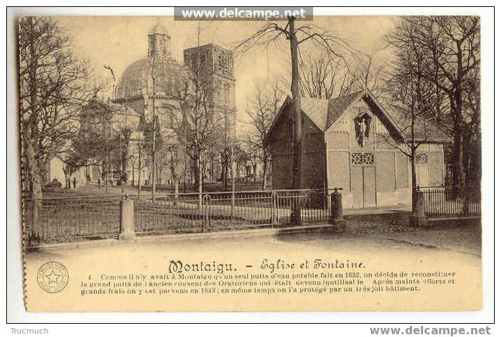 2031  - SCHERPENHEUVEL - MONTAIGU - Eglise Et Fontaine - Scherpenheuvel-Zichem