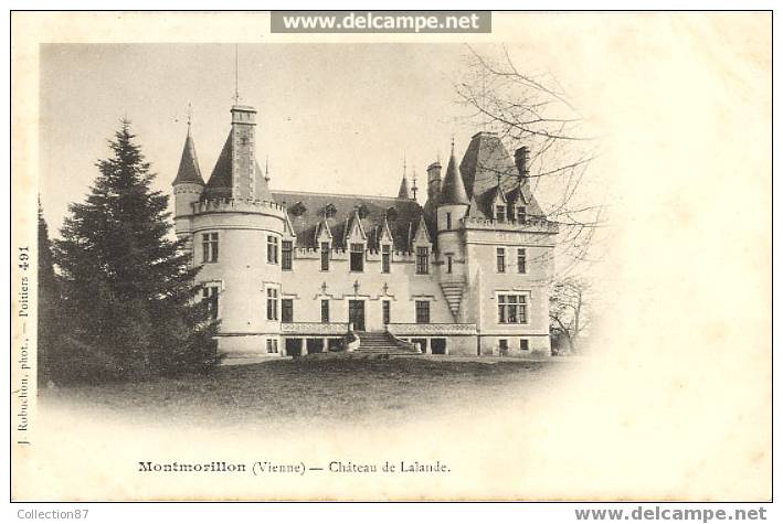 86 - VIENNE - MONTMORILLON - CHATEAU De LALANDE - Carte Avant 1904 - Montmorillon