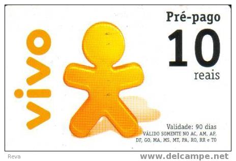 BRAZIL 10 RIELS  GSM MOBILE PHONE PIN  ABSTRACT DESIGN YELLOW ED JUN 2005 READ DESCRIPTION !! - Brasilien