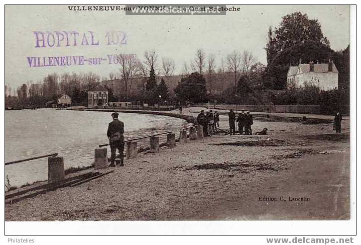 VILLENEUVE  QUAI BRETOCHE 1916 - Villeneuve-sur-Yonne