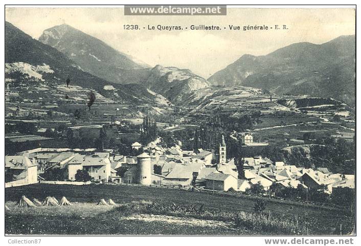 05 - HAUTES ALPES - GUILLESTRE - LE QUEYRAS - VUE GENERALE - CARTE ECRITE EN 1910 - Guillestre