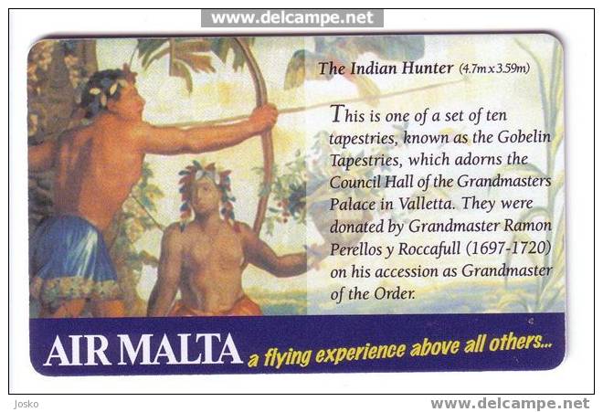 Malta - Malte  - TAPESTRIES - The Indian Hunter ( Limitd Card ) - Malte