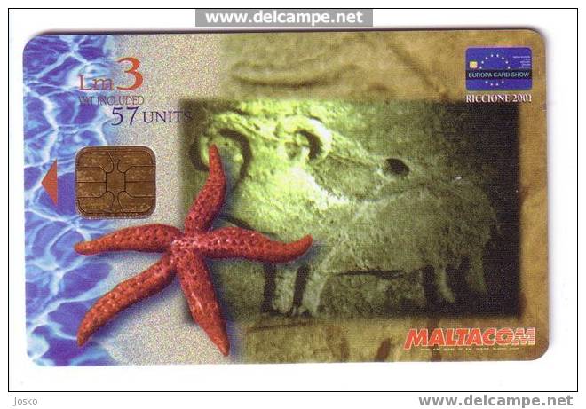 Malta - Malte - Riccione 2001 Air Malta - Prehistory - Prehistoire - Prehistoric - STARFISH ( Limited ) - Malta