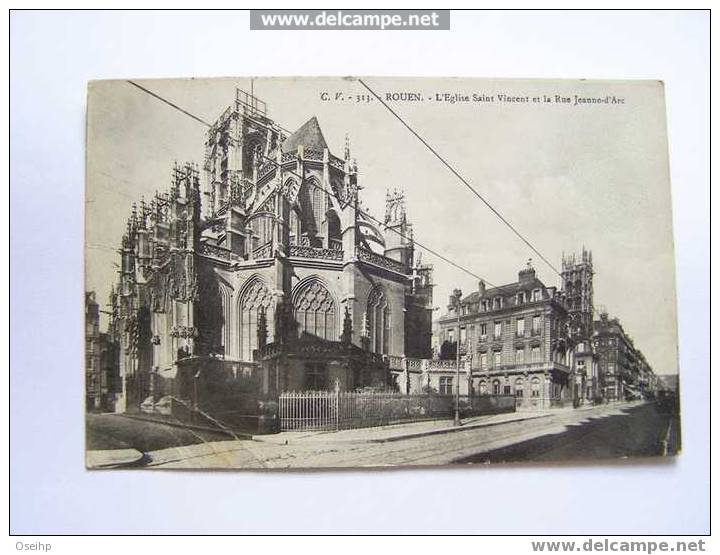 Rouen - L´église Saint-Vincent Et La Rue Jeanne D´ Arc - Rouen