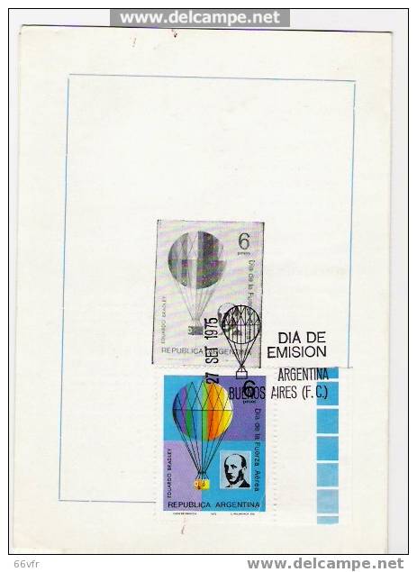 ARGENTINE / FDC / 1975. - Montgolfières
