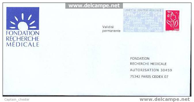PRET A POSTER REPONSE " FONDATION RECHERCHE MEDICALE " NEUF ( 0508554 - Repiquage Lamouche ) - Prêts-à-poster:Answer/Lamouche