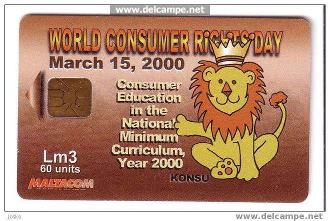 Malta - Malte - World Consumer Rights Day   ( Limited Card ) - Malta