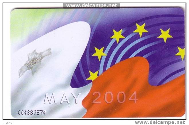 Malta Member Of The European Union EU ( Malta Card ) ** Flag - Stars - Flags - Drapeau - Malta