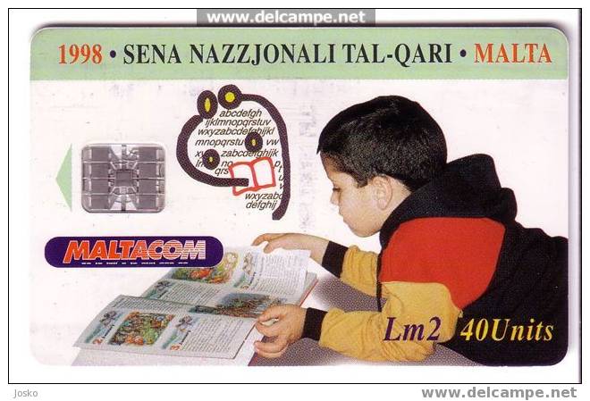 Malta - Malte - Child - Enfant - Childrens - Enfants - The National Literacy Year  ( Limited Card ) - Malta