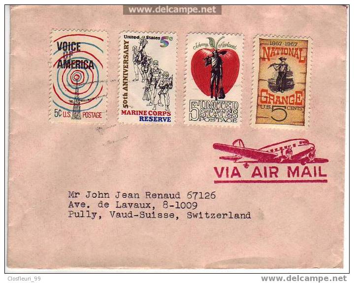 Marlboro Massachusetts  Letter / Destination Via Air Mail : Switzerland / Very Nice DC 2 - Cartas & Documentos