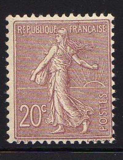 LIQUIDE : SEMEUSE N°131 20c BRUN - LILAS    NEUF SANS CHARNIERE Xx TTB, NMH, SIN CHARNELA - Unused Stamps