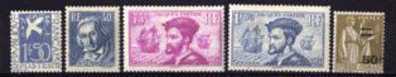 LIQUIDE FRANCE : Y&T 294/98 "ANNEE 1934 COMPLETE 5 VALEURS"  NEUFS SANS CHARNIERE Xx TTB , MNH. - ....-1939