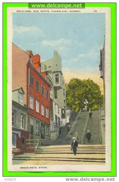 QUÉBEC - ESCALIERS ANIMÉE - RUE PETITE CHAMPLAIN - LIBRAIRIE GARNEAU LTÉE - - Québec - La Cité