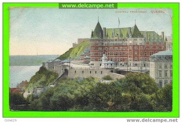 QUÉBEC - LE CHÂTEAU FRONTENAC - CARTE A VOYAGÉE EN 1907 - MONTREAL IMPORT CO - - Québec - Château Frontenac