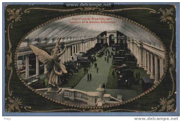 * Brussel - Bruxelles * (Expo 1910) Intérieur De La Section Britannique, Oldtimers, Auto, Voitures, Binnenzicht Museum - Museen