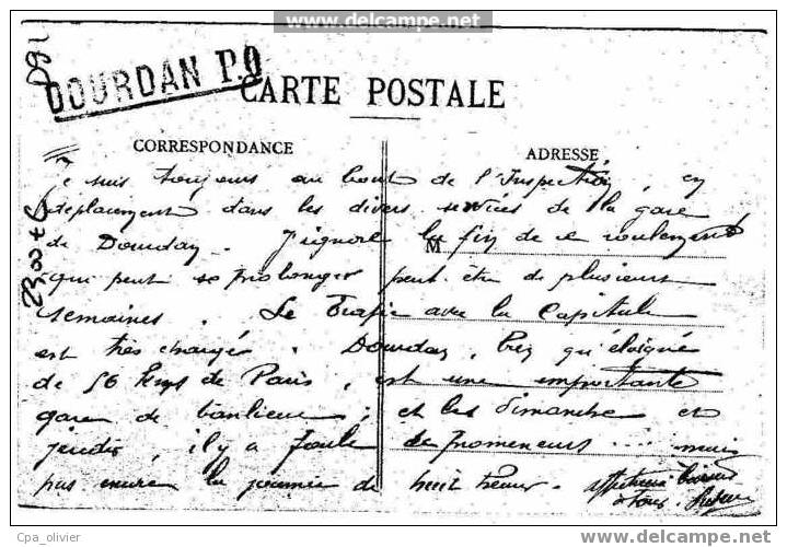 91 DOURDAN Gare, Intérieur, Quais, Cachet Ferroviaire, Ed Boutroue, 191? - Dourdan