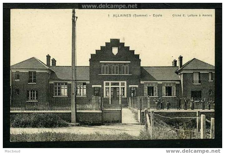 80 - ALLAINES - (621 Habitants En 1901) - École - ANIMÉE - Allaines