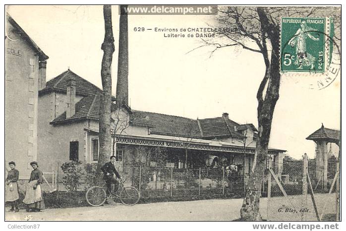 86 - VIENNE - DANGE - LA LAITERIE - BELLE CARTE ANIMEE - Dange Saint Romain