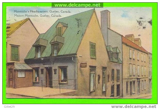 QUÉBEC - MAISON MONTCALM - CARTE VOYAGÉE EN 1929 - POSTCARD GREETING CARD CO - - Québec - La Cité