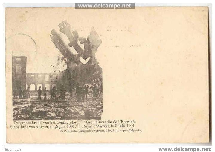 4893 - ANVERS - Incendie De L'entrepôt Royal - 5 Juin 1901 - Disasters