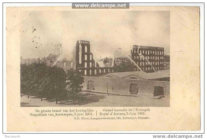 4888 - ANVERS - Incendie De L'entrepôt Royal - 5 Juin 1901 - Disasters