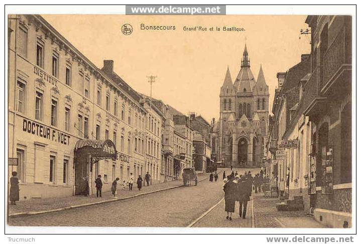 2077 - BONSECOURS -  Grand'Rue Et La Basilique - Péruwelz