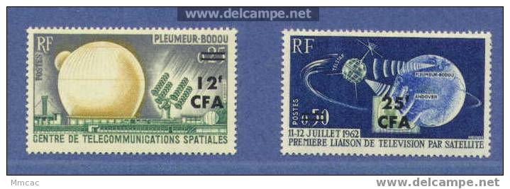 T1701-Réunion CFA/Télécommunications Spatiales 355-56 Neuf ** - Altri & Non Classificati