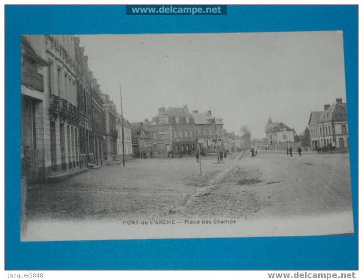 27)-pont-de-l´arche-----place Des Champes---tres Belle Carte - Pont-de-l'Arche