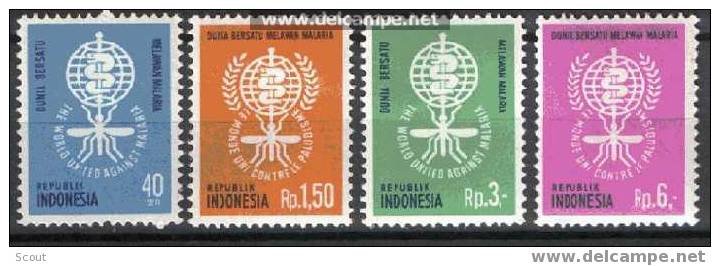 INDONESIA - INDONESIE - ERADICATION DU PALUDISME - YT 279/282 SC 574/577 ** - Altri & Non Classificati